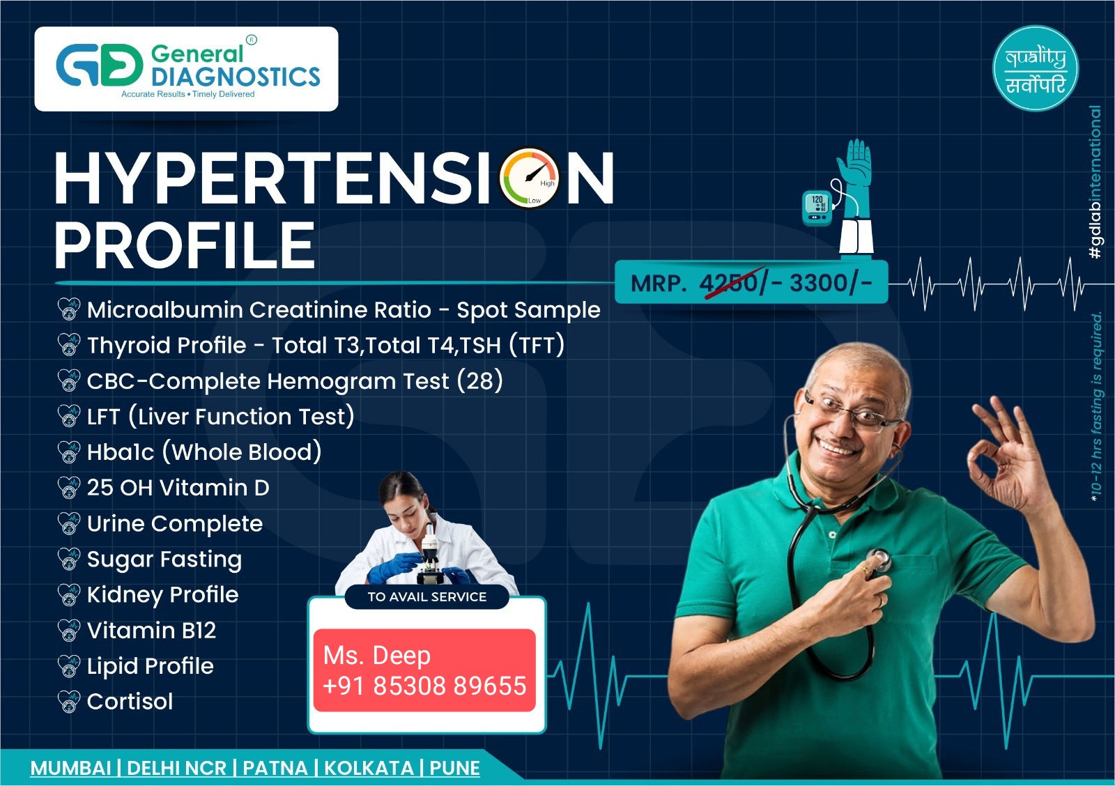 Hypertension & Blood Pressure Profile brochure leaflet