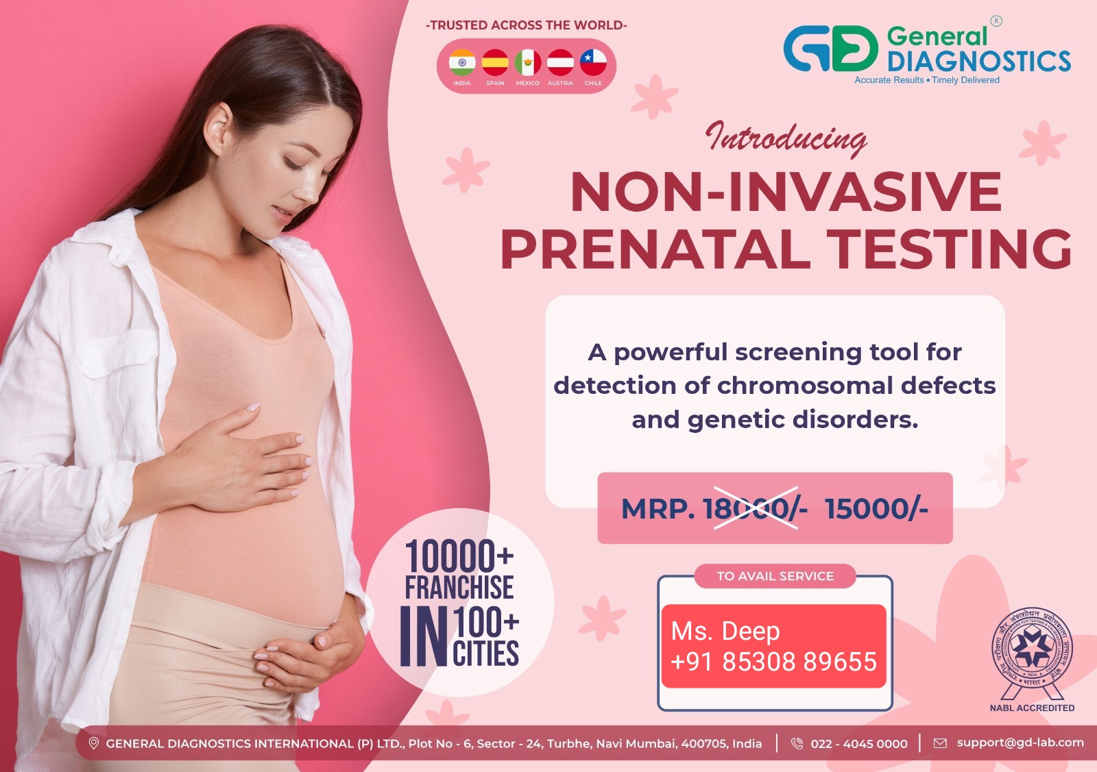 NIPT (Non-Invasive Prenatal Testing) brochure leaflet